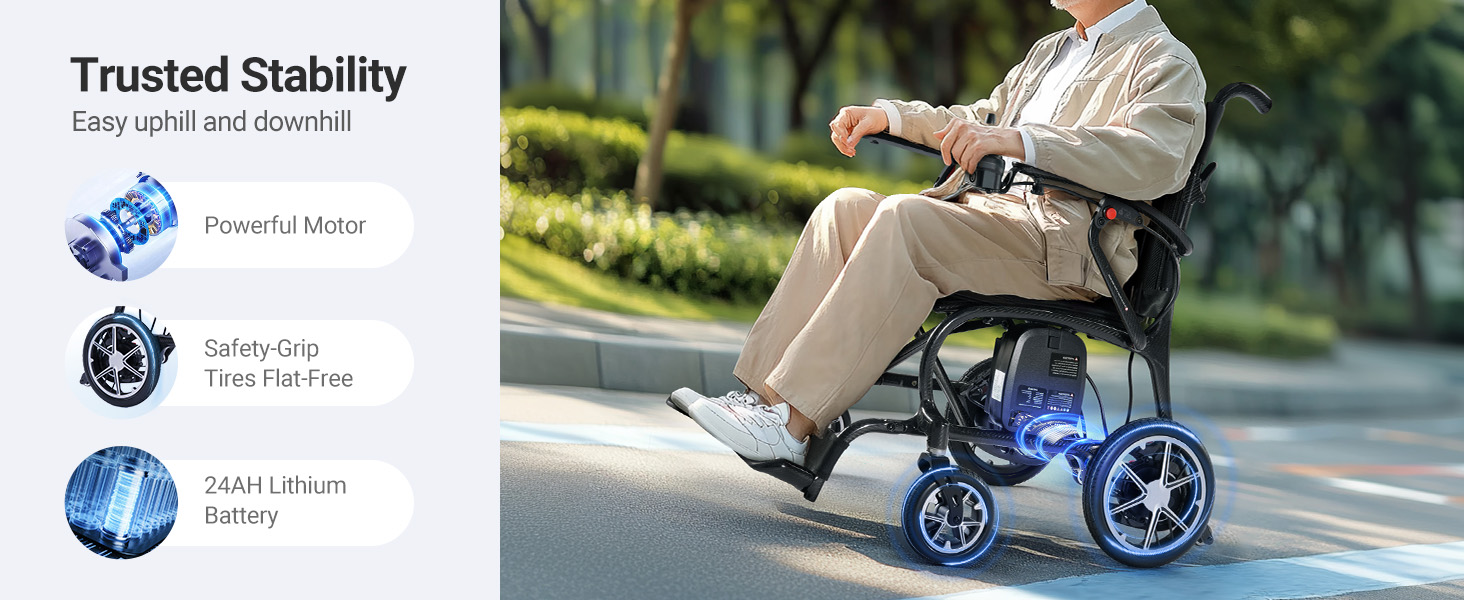 Lightweight Carbon Fiber Electric Wheelchairs for Adults