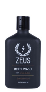 zeus body wash with shea butter and aloe vera