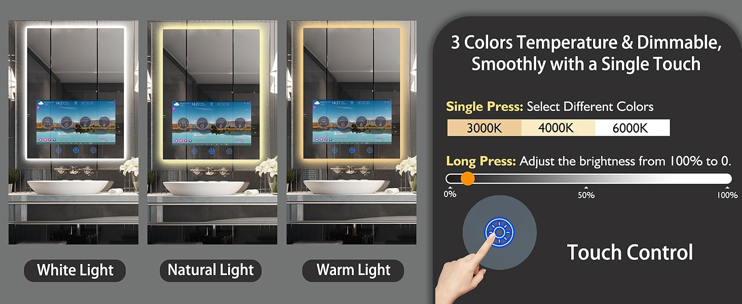 3 colors lights dimmable