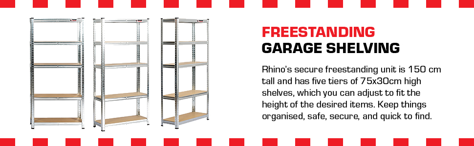 Freestanding garage shelving