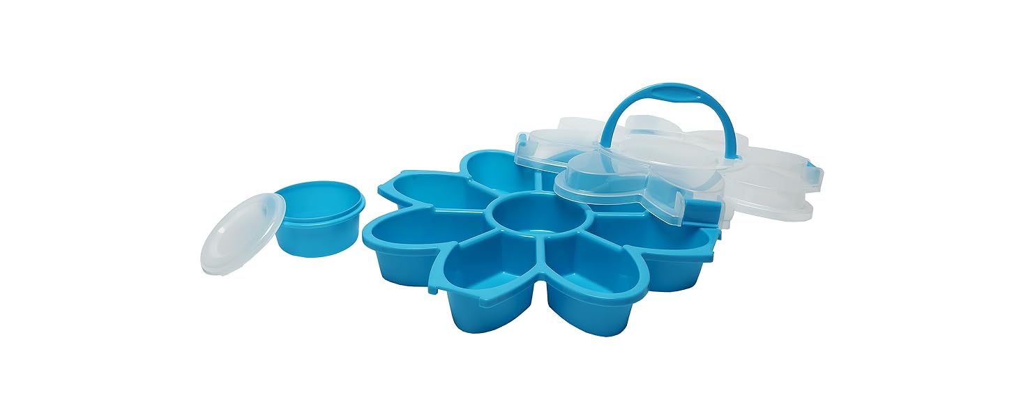 KOLORAE Daisy Serving Tray Unique 9 Compartment Flower