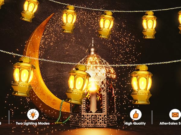 Amazon.com: AceList 40 LED Eid Ramadan Decorations Lantern String