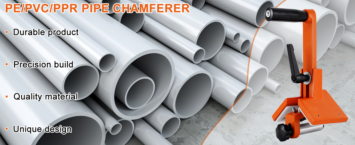 JIAWANSHUN Plastic Pipes Outer Chamfer, 1.56.3in(25160mm) PPR/PE/PVC