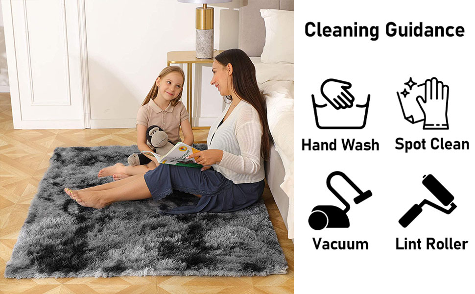 Anti Slip Fluffy Living RoomRug Shaggy Floor Mats