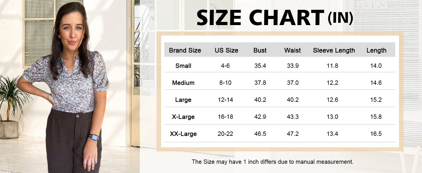 puff sleeve tops for women summer short sleeve v neck shirts