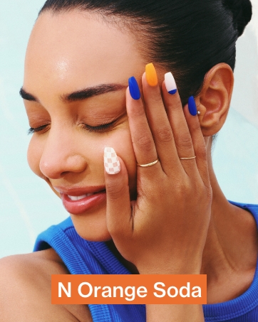 ohora, attachable, gel nail, summer, orange, cool