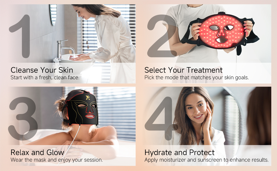 YKeluxon Red Light Mask