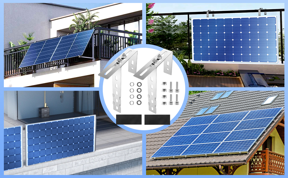 Edelstahl Geländerhalter für Solarmodul