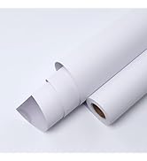 Yun-aeon White Textured Peel and Stick Wallpaper 15.7" × 120" Removable Waterproof Contact Paper ...