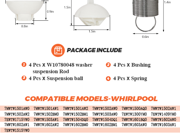 W10780048 Suspension Rod Kit
