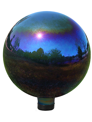 Sunnydaze Mirrored Garden Glass Gazing Ball - 10-Inch