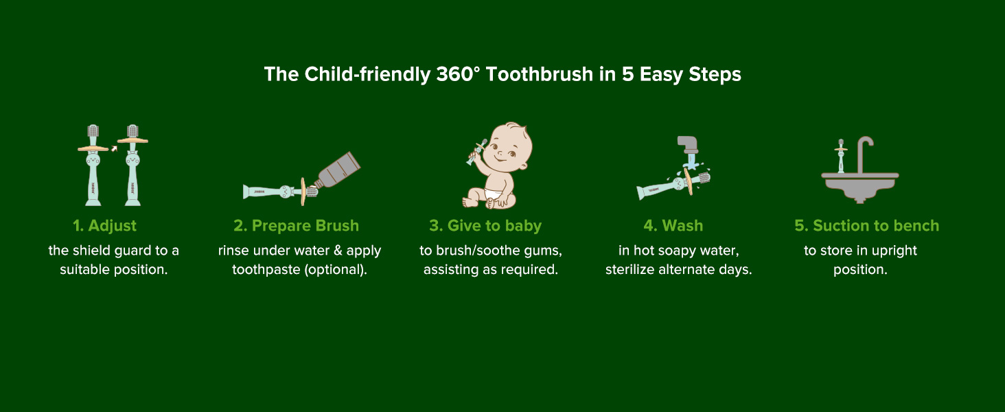 haakaa silicone toothbrush-how to use