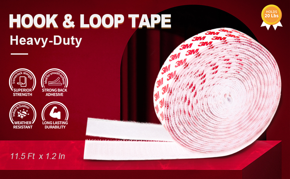 Industrial Strength Hook and Loop Tape Heavy Duty Waterproof, Outdoor