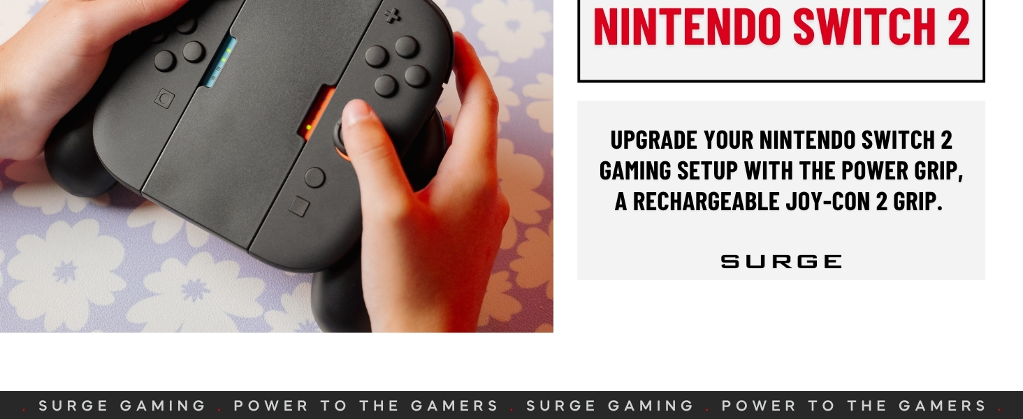 upgrade your Switch 2 Gaming setup with the power grip, a rechargeable Joy-Con 2 Grip