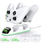 OIVO Charger with 2 Rechargeable Batteries for Xbox One/Xbox Series X/S Controller, Charging Stat...