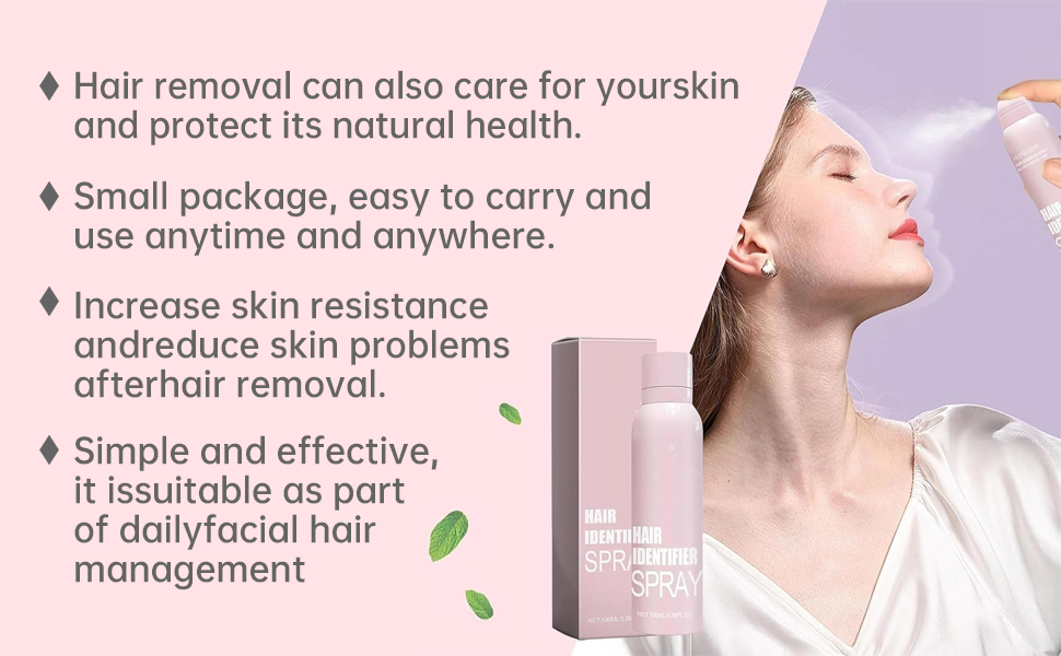 Hair identifier Spray for Face Shaving