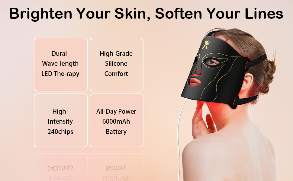 YKeluxon Red Light Mask