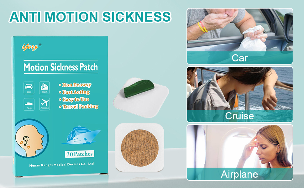 ifory Motion Sickness Patches, Sea Sickness Patches for