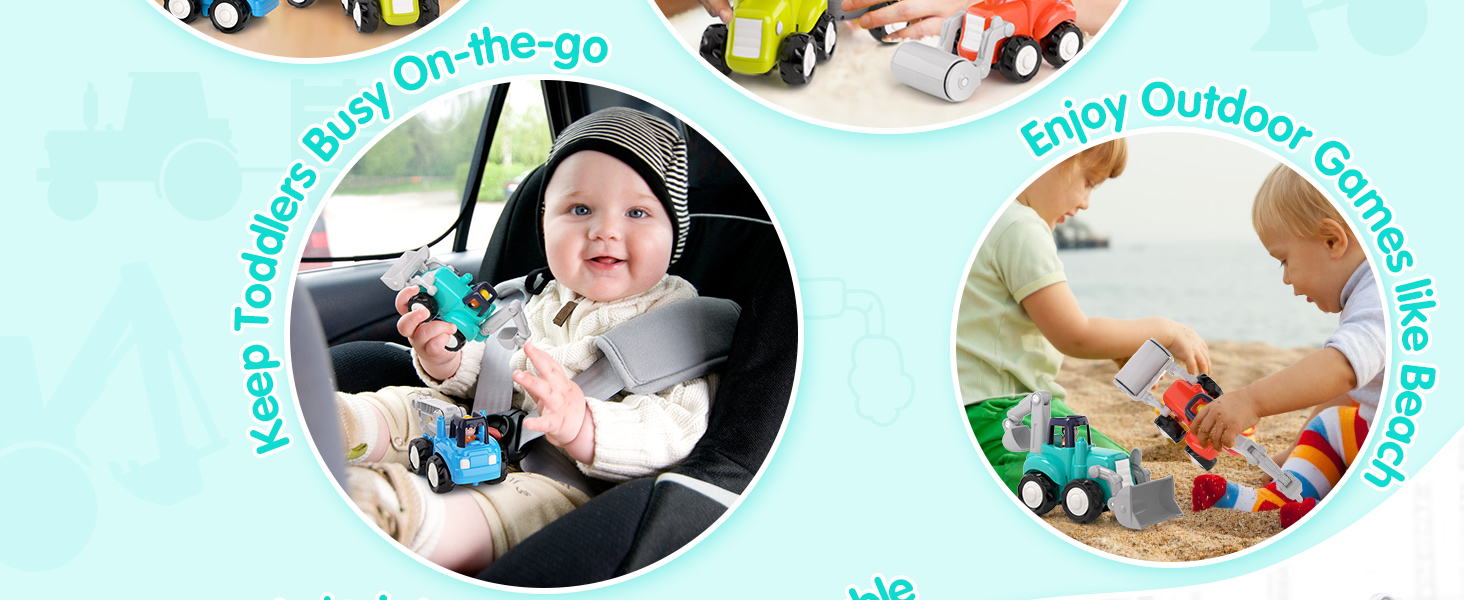Toys for 1 Year Old Boy Birthday Gift Toy Trucks, 4WD Car Toys for 2 Year Old Boy Toys, Toddler Toys