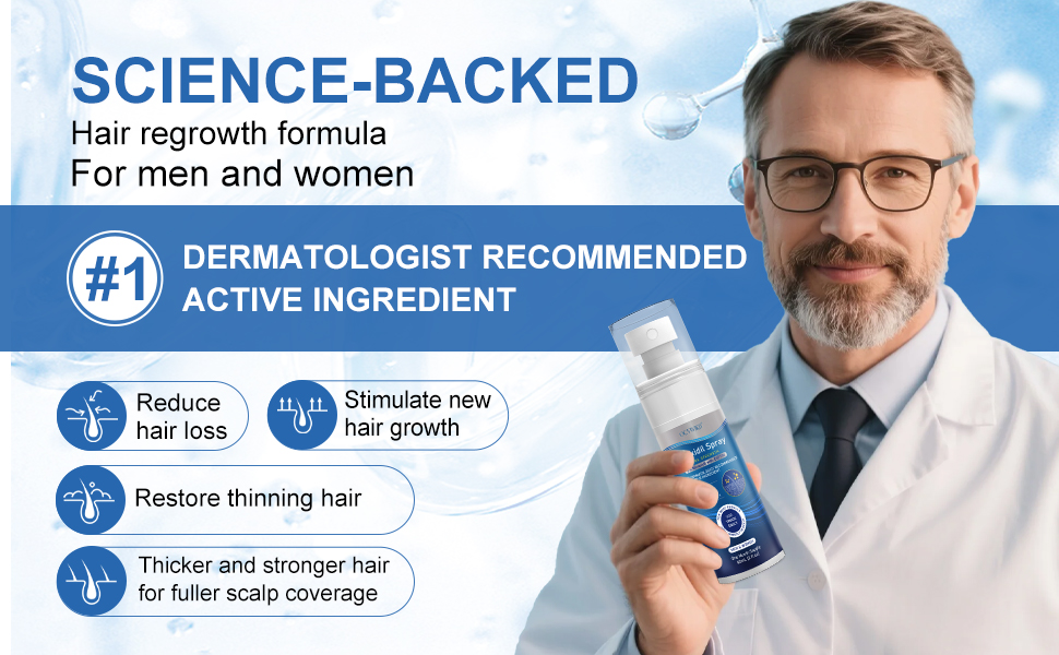 5% Minoxidil for Men and Women, Regrowth Serum, Extra Strength Spray for Hair Loss