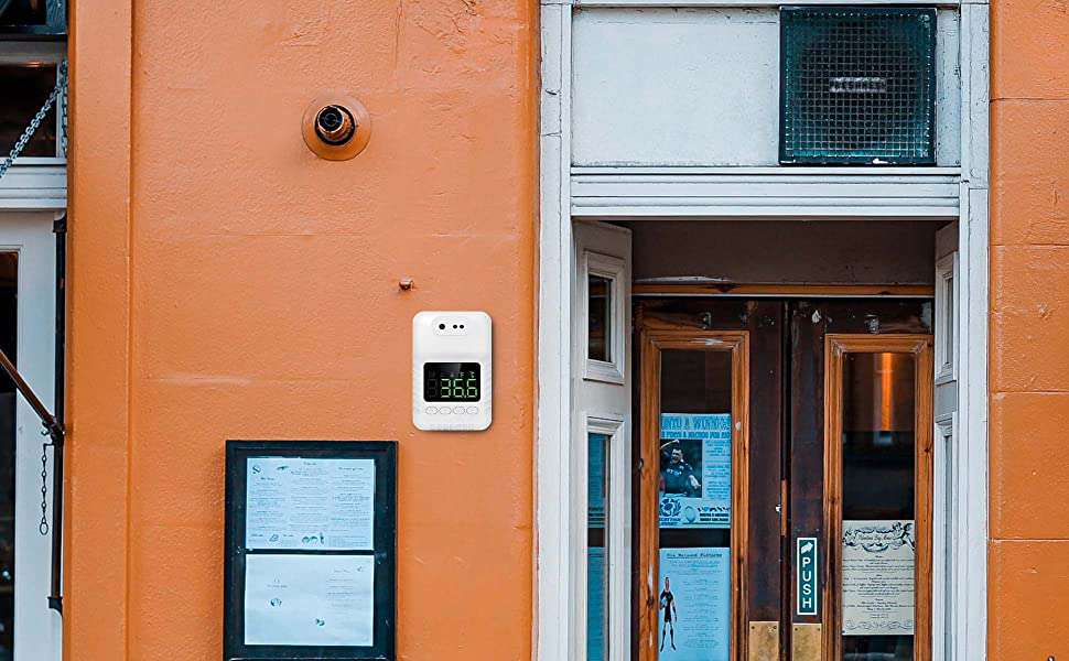 PAXMAX K3 Wall Mount Infrared Thermometer for Offices, Factories, Shops