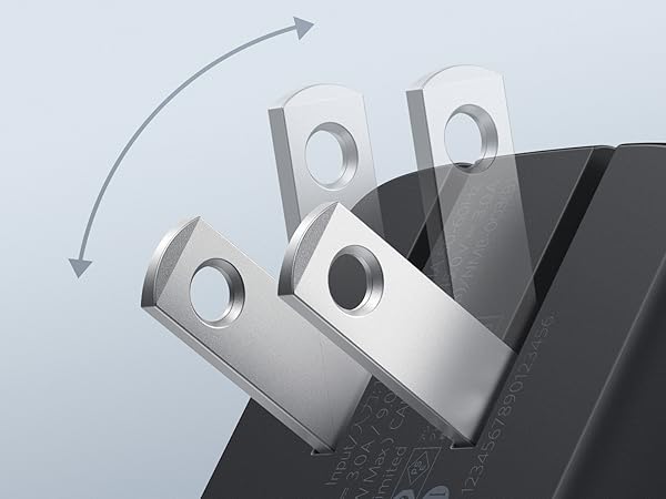 Equipped with a foldable plug