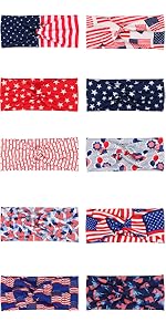 american flag hairbands