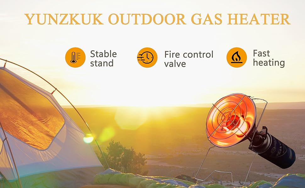 Camping Heater, Portable Gas Heater for Tents, Outdoor Warmer Heating