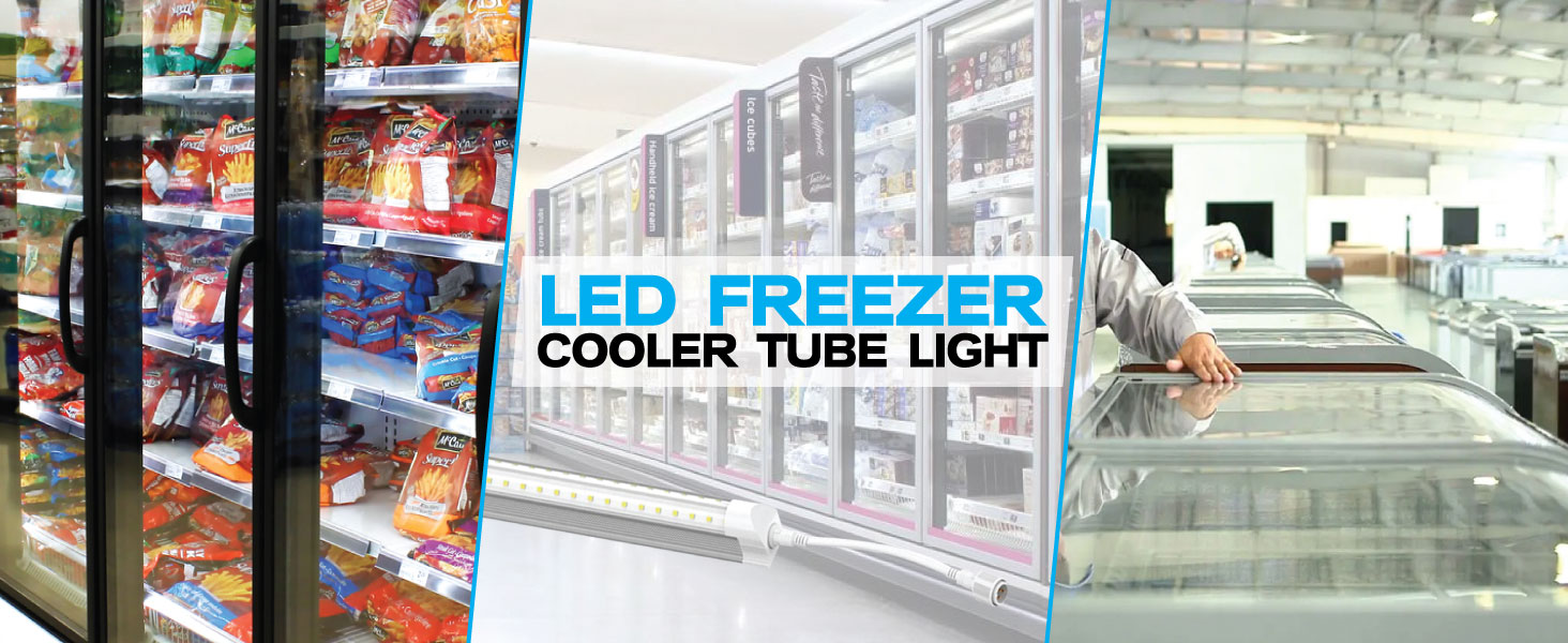 LEDMyplace 40W 6ft LED Freezer/Cooler Tubes T8 VShape, 4800 Lumens