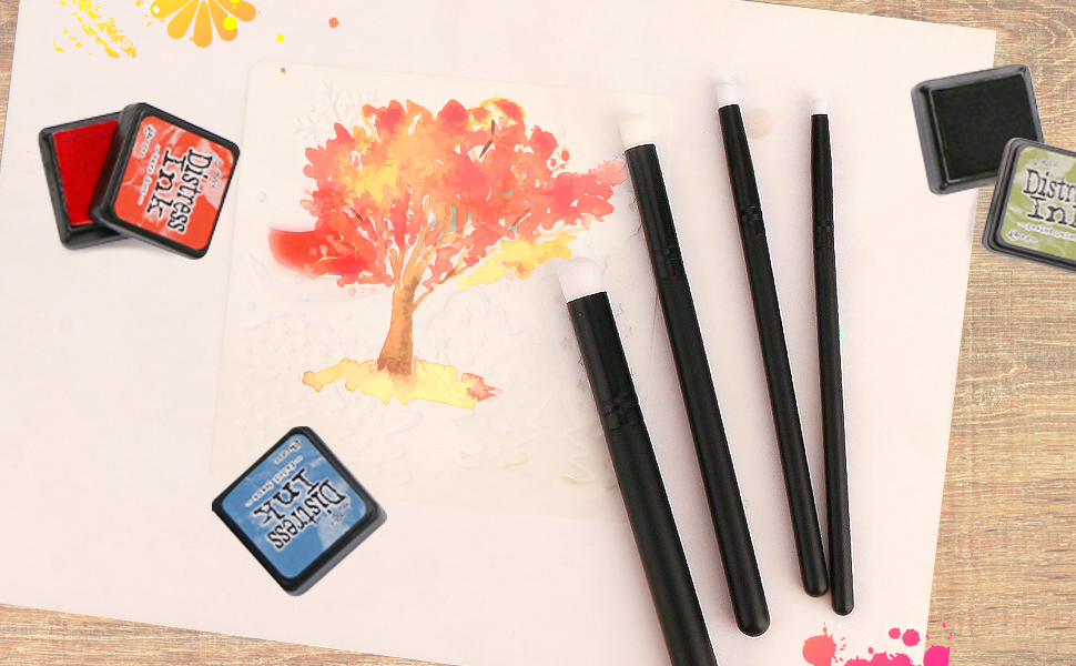 UNIMEIX Mini Blending Brushes for Card Making, Ink Blending