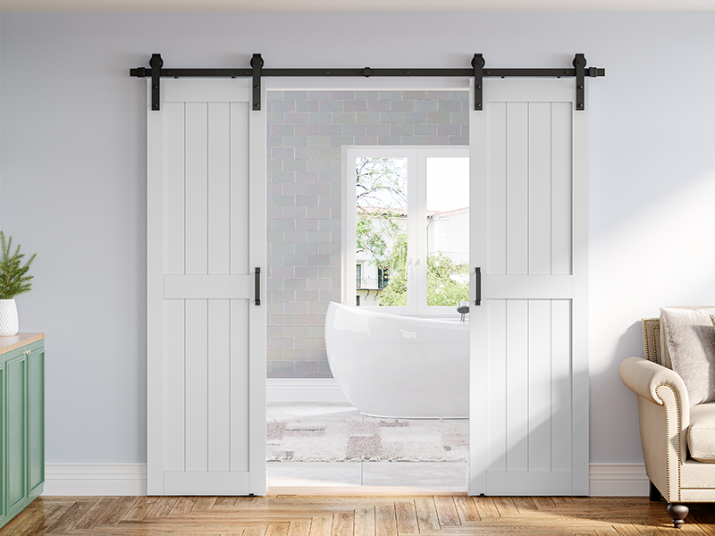 SmartStandard 84 x 96 in (Double 42x96 Door) White Barn