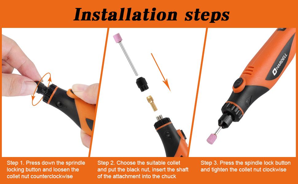 HARDELL 3.7V Cordless Rotary Tool, Mini Rotary Tool With 66pcs Accessories,3Speeds