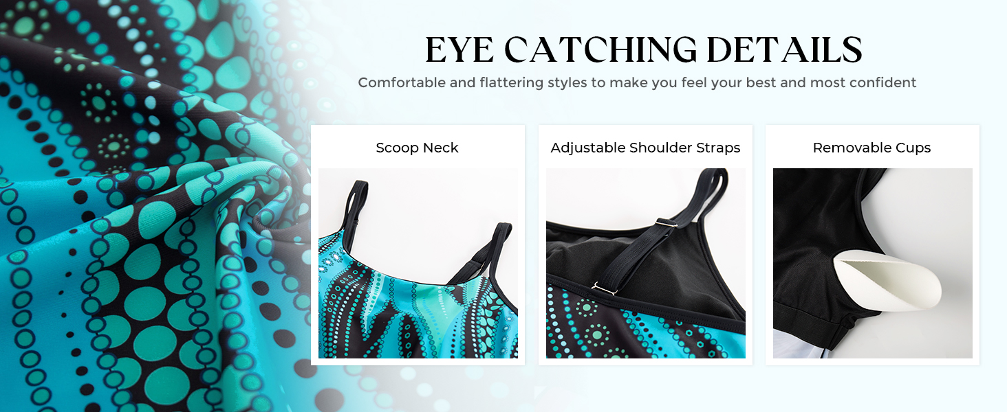 Maillot De Bain 2 Pièces Grande Taille Femme Hanna Nikole Maillot de bain tankini 2 pièces pour femme - Haut fluide