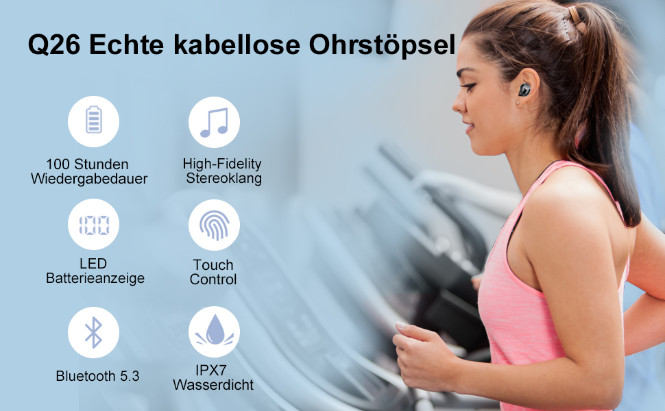 Bluetooth-Kopfhörer, Kopfhörer, kabellose Kopfhörer, In-Ear-Kopfhörer, Bluetooth, kabellose Kopfhörer