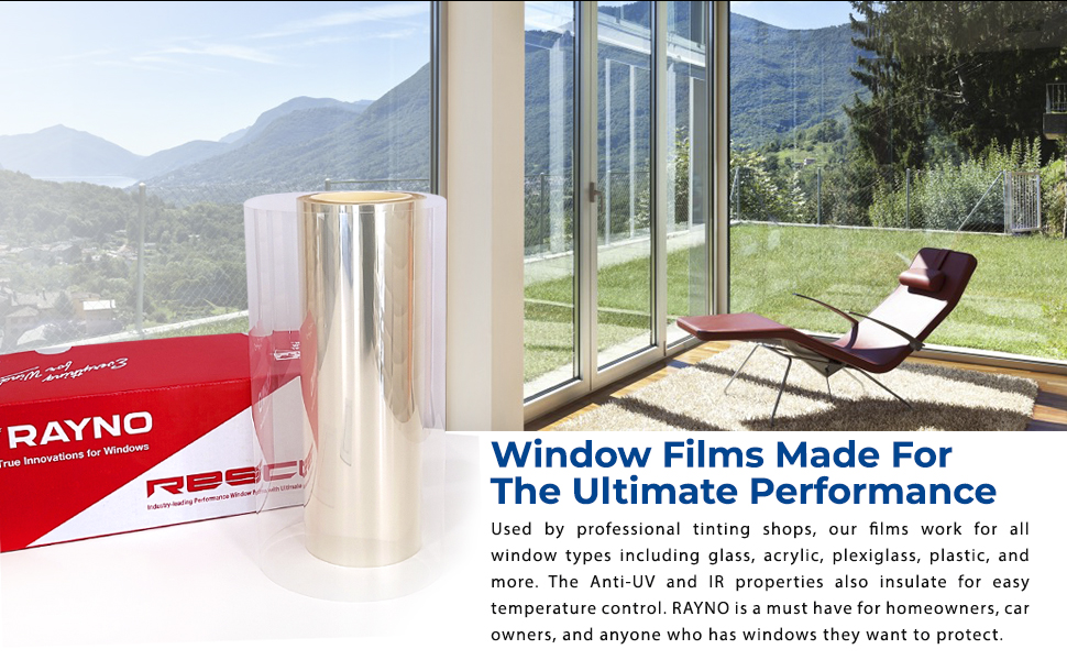 Rayno UV Blocking Window Shrink Film Home and Car Window
