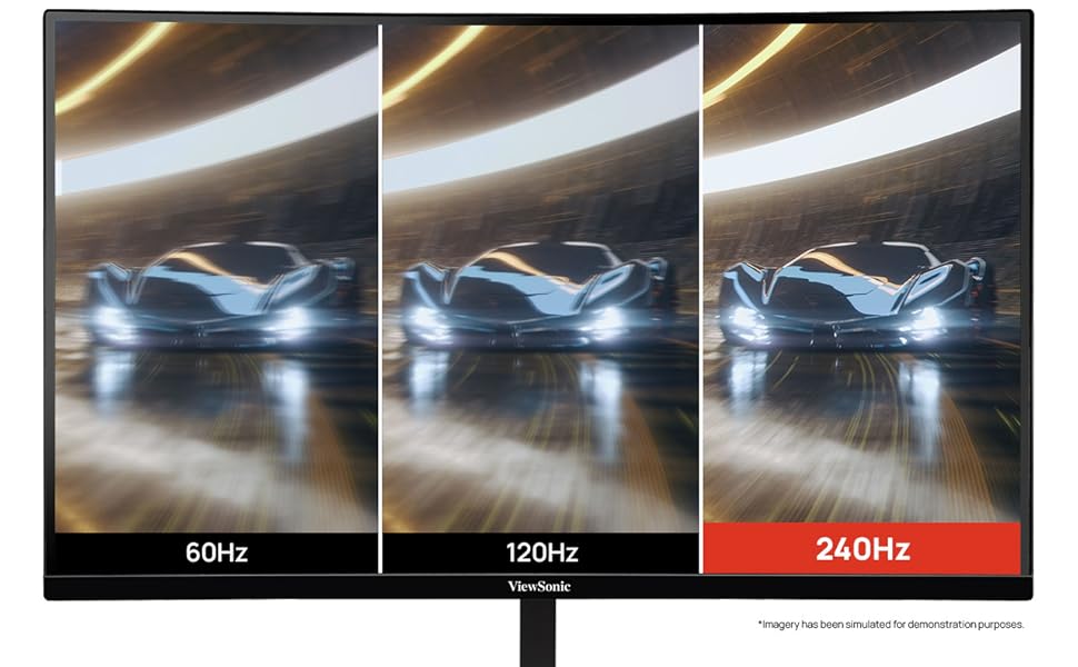 ViewSonic VX2719PCMHD 27in FHD VA 240Hz Curved Gaming Monitor Black