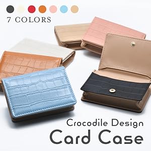 新品　クロコダイル　グラデーションピンク　名刺入れ Amazon | 【KNUTe】 クロコ柄 名刺入れ レディース (コーラル