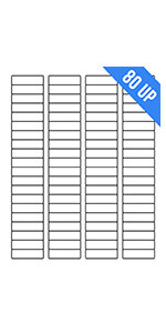 1.75 x 0.5 - 80UP-Single Sheet