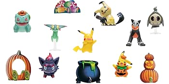 Bandai- Pokemon Calendrier Halloween-8 Figurines et 5 Accessoires-Pikachu,  Evoli, Carapuce, Osselait, Nosferapti, Mimiqui, Flamiaou, Funécire-JW2385,  JW2385, Multicolore : : Jeux et Jouets