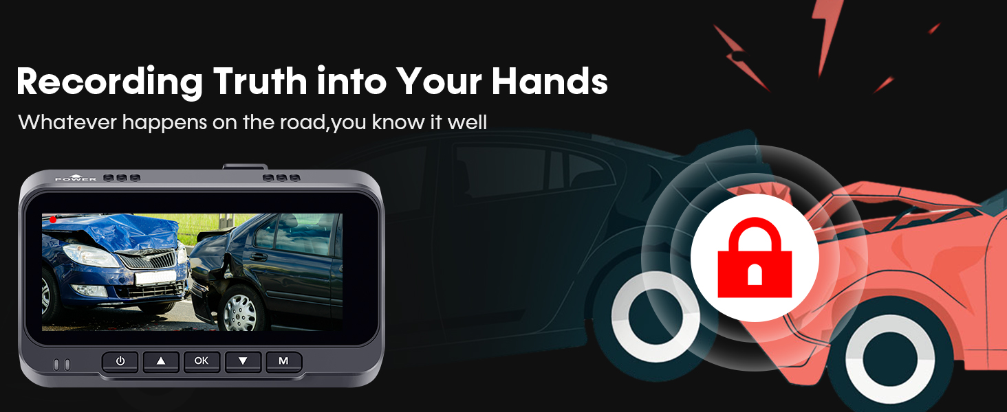 DoHonest Dash Cam delantera y trasera 4K Cámara de coche de fácil configuración GPS