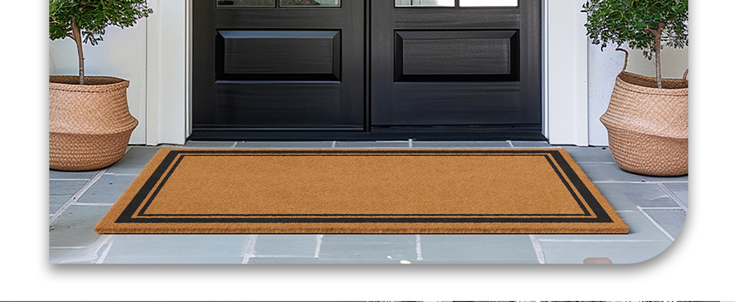 Welcome Doormat Outdoor Entrance Non-Slip Durable Coir Front Door All-Weather Welcome Slip-Proof