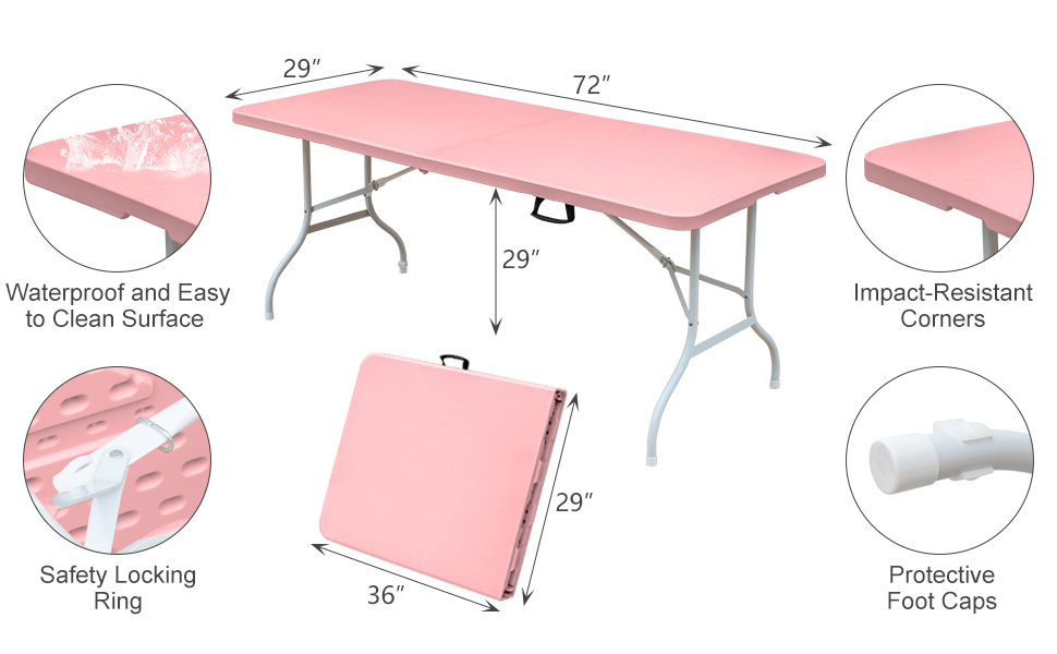 6ft folding table