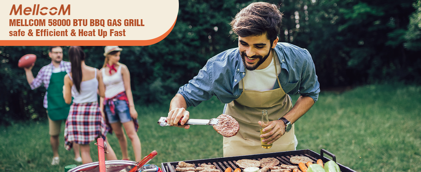 6 Burner BBQ Propane Gas Grill