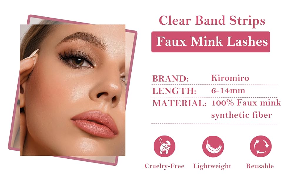 clear band false eyelashes