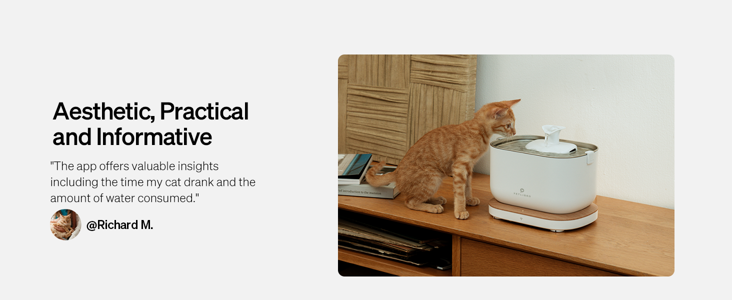PETLIBRO App Monitoring Cat Water Fountain Dockstream Smart Wi-Fi Cat Fountain pc01,