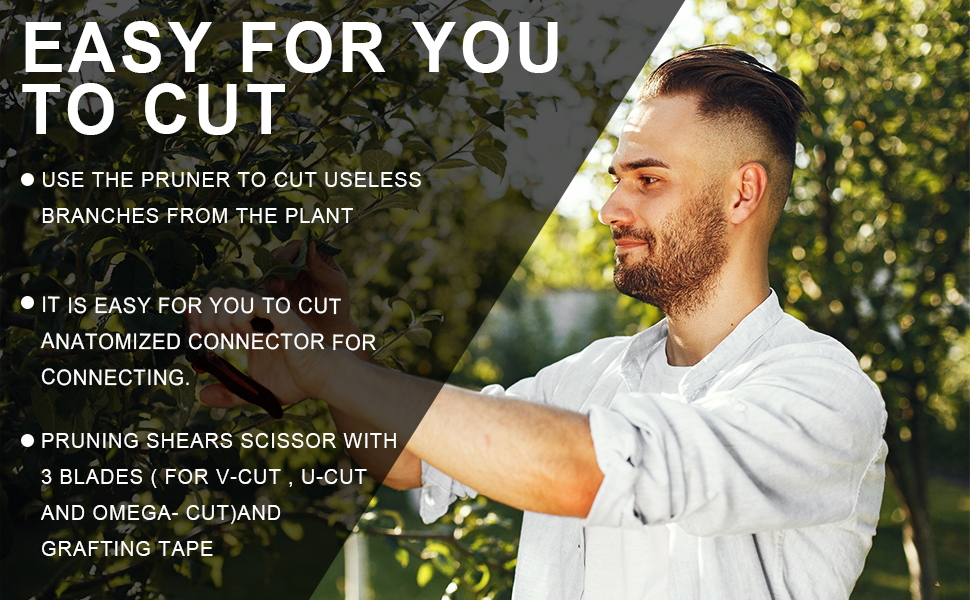 plastic rubber gardening scissors garden grafting and pruning tool