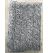 Luxurious 100% Cashmere Cable Knit Throw Blanket – Ultra-Soft, Warm, and Elegant – Available in N...