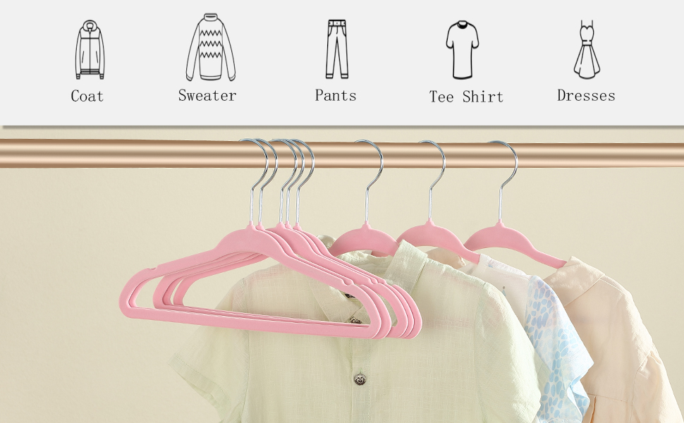 Monicent 11 Inch Baby Hangers,16 Pack Velvet Kids Hangers