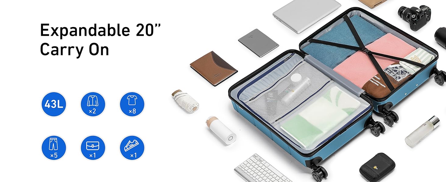 expandable carry on luggage