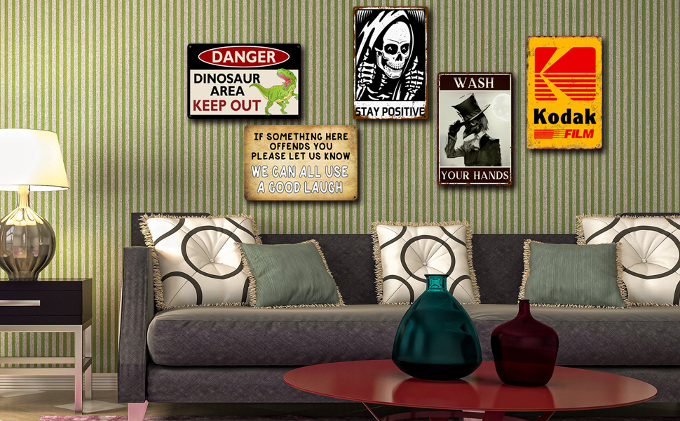 Vintage Tin Sign Decor